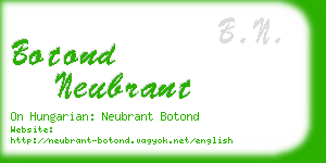 botond neubrant business card